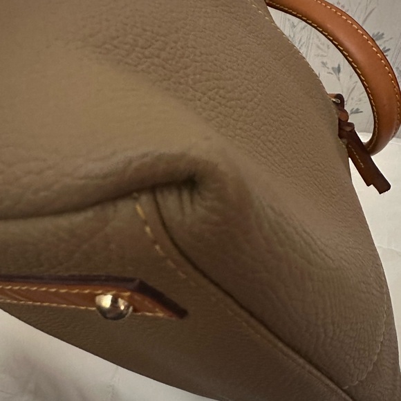 Dooney & Bourke Taupe Leather Handbag - Picture 8 of 15